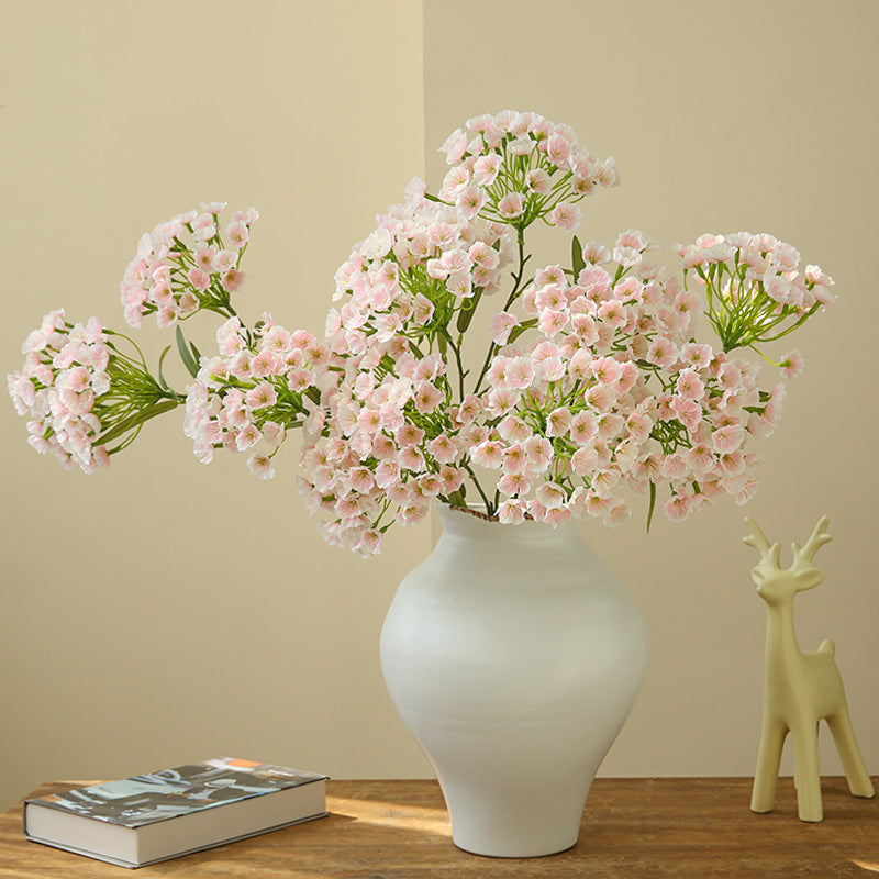 Fleur artificielle en soie polyester, tige unique avec 3 fleurs d'œillet, 72 cm, pour décoration intérieure et événements