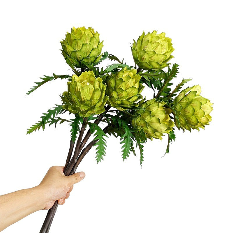 Plante artificielle ananas, tige unique 40 cm, décoration intérieure style provençal