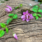 Fleur artificielle Clématite, tige unique avec 3 fleurs, 90 cm, décoration intérieure élégante, style champêtre, pour maison, hôtel ou événement