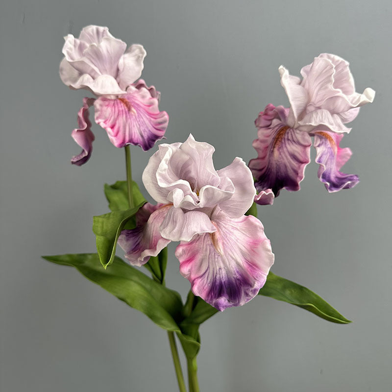 Fleur artificielle Iris en PU, tige unique de 64 cm, décoration élégante pour mariage, maison et extérieur