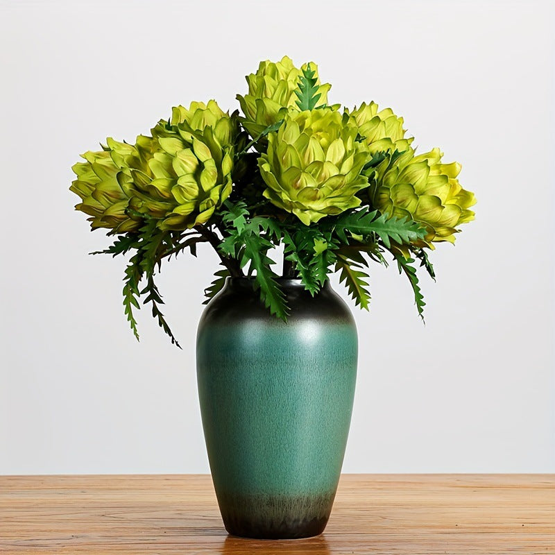 Plante artificielle ananas, tige unique 40 cm, décoration intérieure style provençal