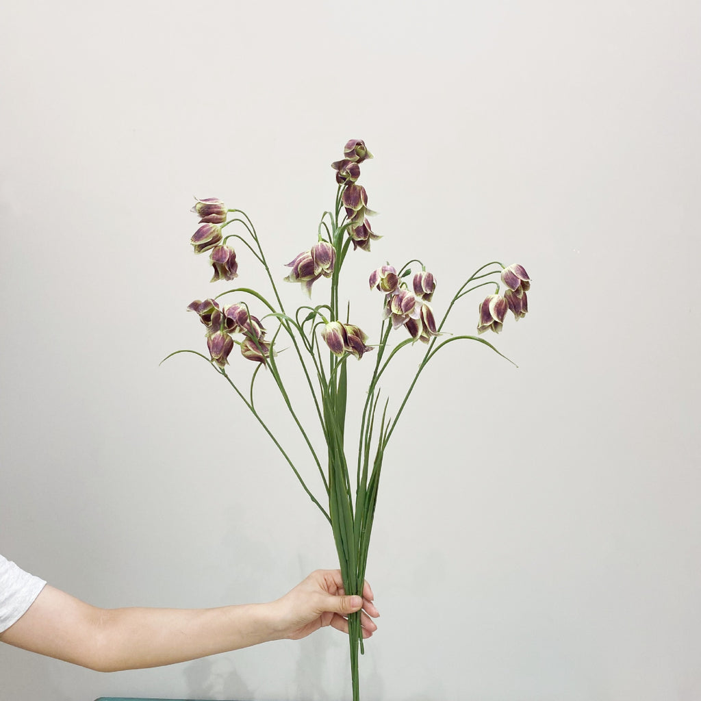 Fausse fleur de fritillaire, bouquet de 5 fleurs, 70 cm, idéal pour mariages et décoration intérieure