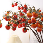 Branche artificielle de mini kakis, 14 fleurs en mousse, 70 cm, décoration d'intérieur, mariage, événements