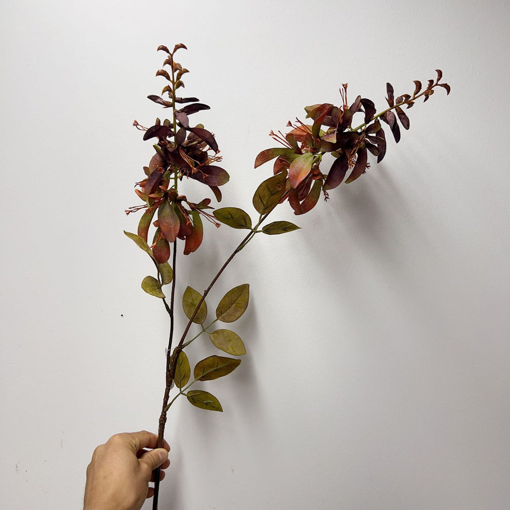 Fleur artificielle en tige unique, corail vert, feuilles d'eucalyptus, 83 cm, décoration intérieure et extérieure