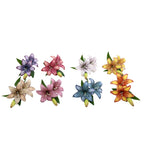 Tige unique de lys artificiel, 3 fleurs, 41 cm, décoration intérieure et événements