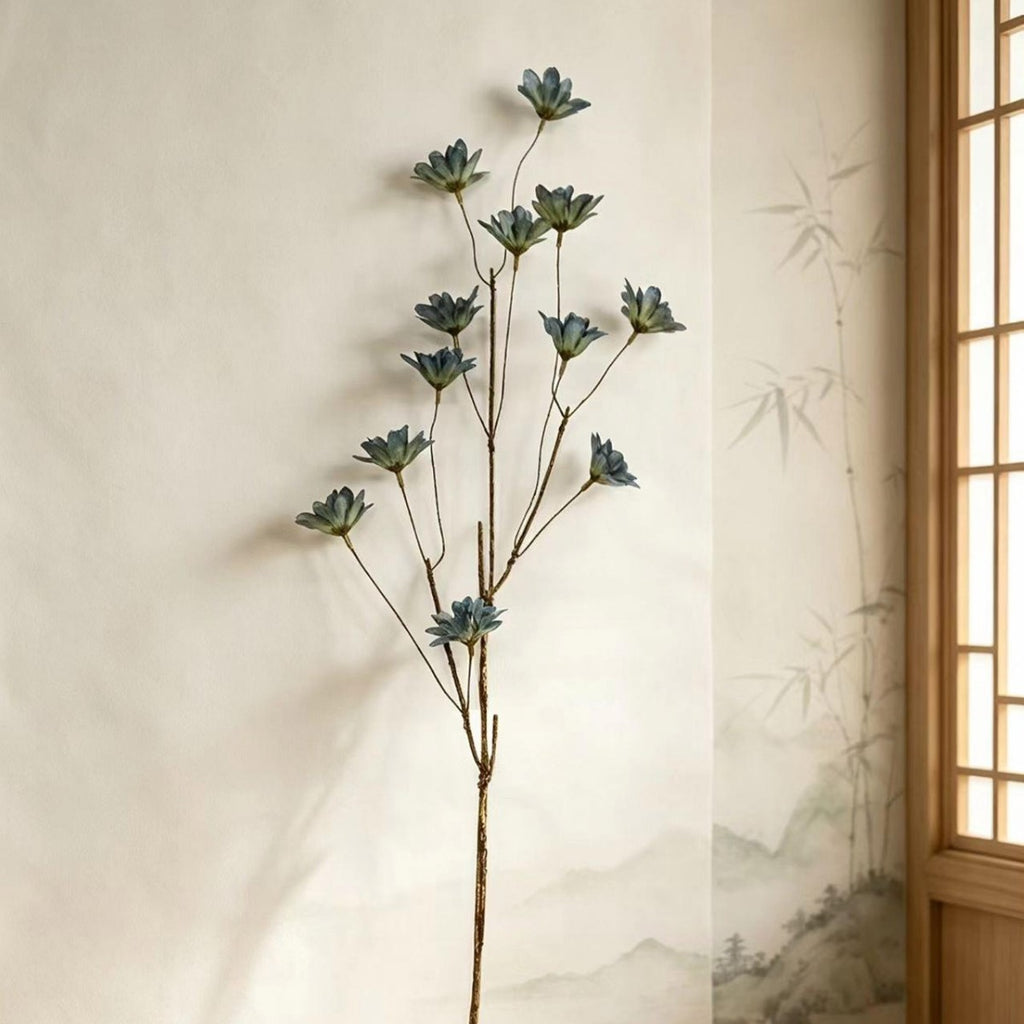 Bouquet artificiel de delphinium en soie, 12 fleurs, 49 cm, décoration élégante pour mariage, intérieur, commerce