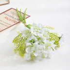 Bouquet de 10 fleurs artificielles cosmos et marguerites, 37 cm, décoration élégante pour mariage et intérieur