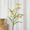 Fleur artificielle orchidée Cymbidium, tige unique, 50 cm, décoration intérieure élégante