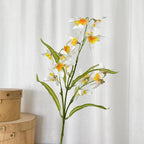 Fleur artificielle orchidée Cymbidium, tige unique, 50 cm, décoration intérieure élégante