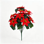 Fleurs artificielles de Poinsettia de Noël, 14 têtes, 50 cm, pour décoration de fêtes et mariages