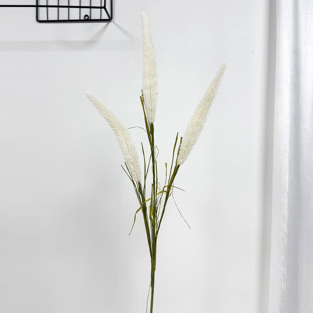 3 tiges de fleurs artificielles roseaux et queue de renard, décoration intérieure champêtre, 90 cm, style rétro français