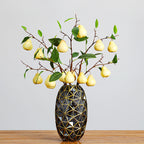 Branche décorative en mousse avec poires en faux fruits, 98 cm, décoration d'intérieur élégante, pour maison, hôtel ou mariage