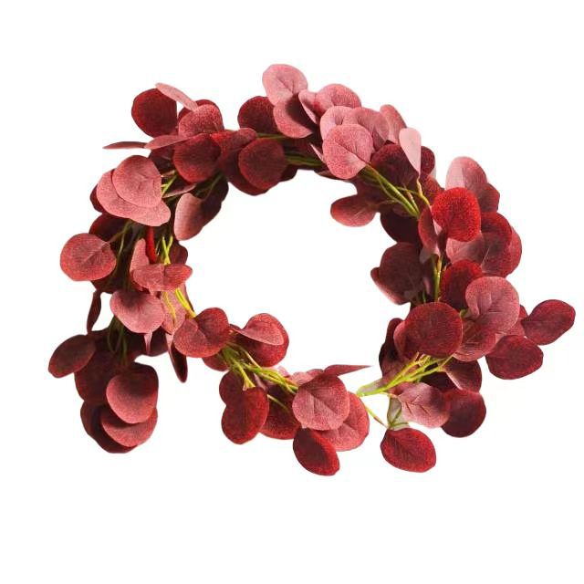 Liane artificielle en feuilles d'eucalyptus, 190 cm, idéale pour mariages et décoration intérieure