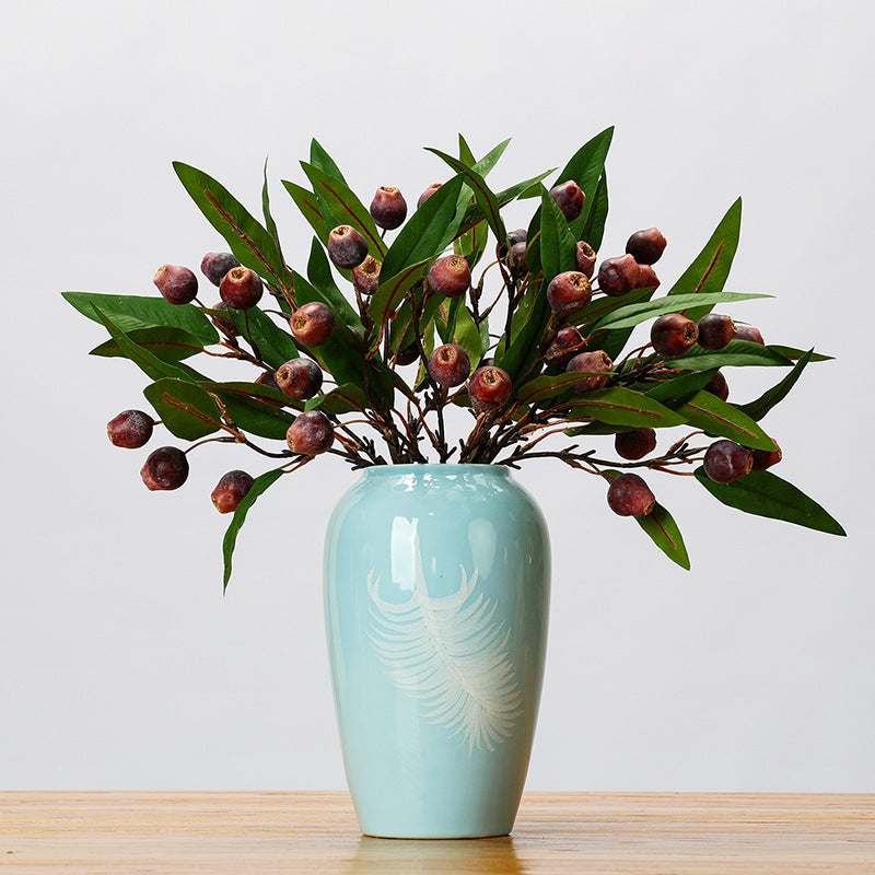 Bouquet de fruits artificiels avec feuilles, 45 cm, décoration de table, style bohème chic