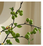 Fausse branche de pommes décoratives, 36 fruits, 105 cm, tissu soie artificielle, décoration intérieure élégante