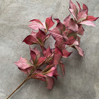 Feuille de Noisetier Artificielle, Tige Unique, 65 Feuilles, 100 cm, Velours, Décoration Élégante pour Mariage et Intérieur