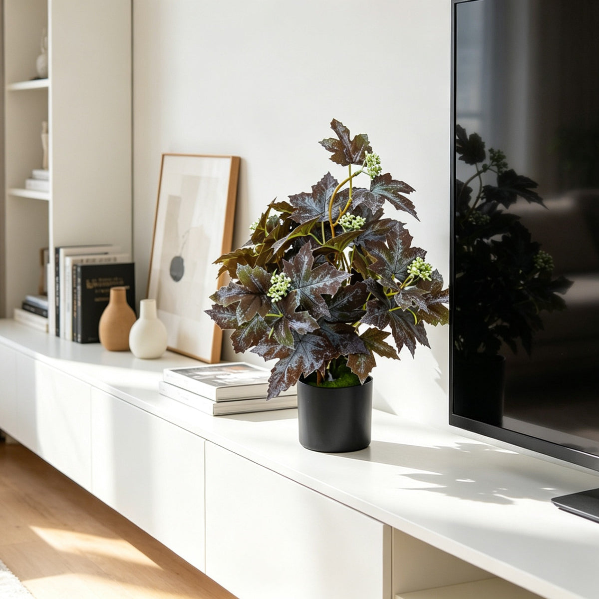 Bouquet de feuilles d'érable artificielles, 47 cm, décor d'automne pour intérieur