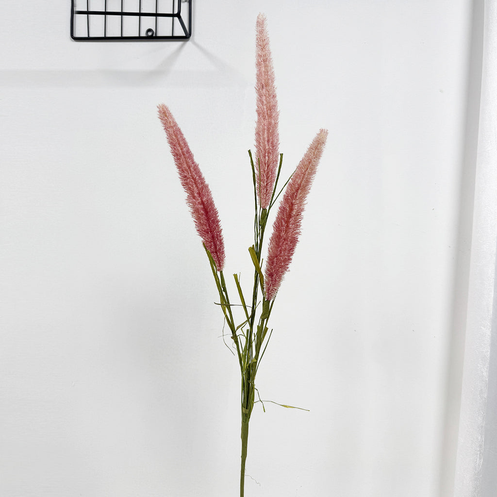 3 tiges de fleurs artificielles roseaux et queue de renard, décoration intérieure champêtre, 90 cm, style rétro français