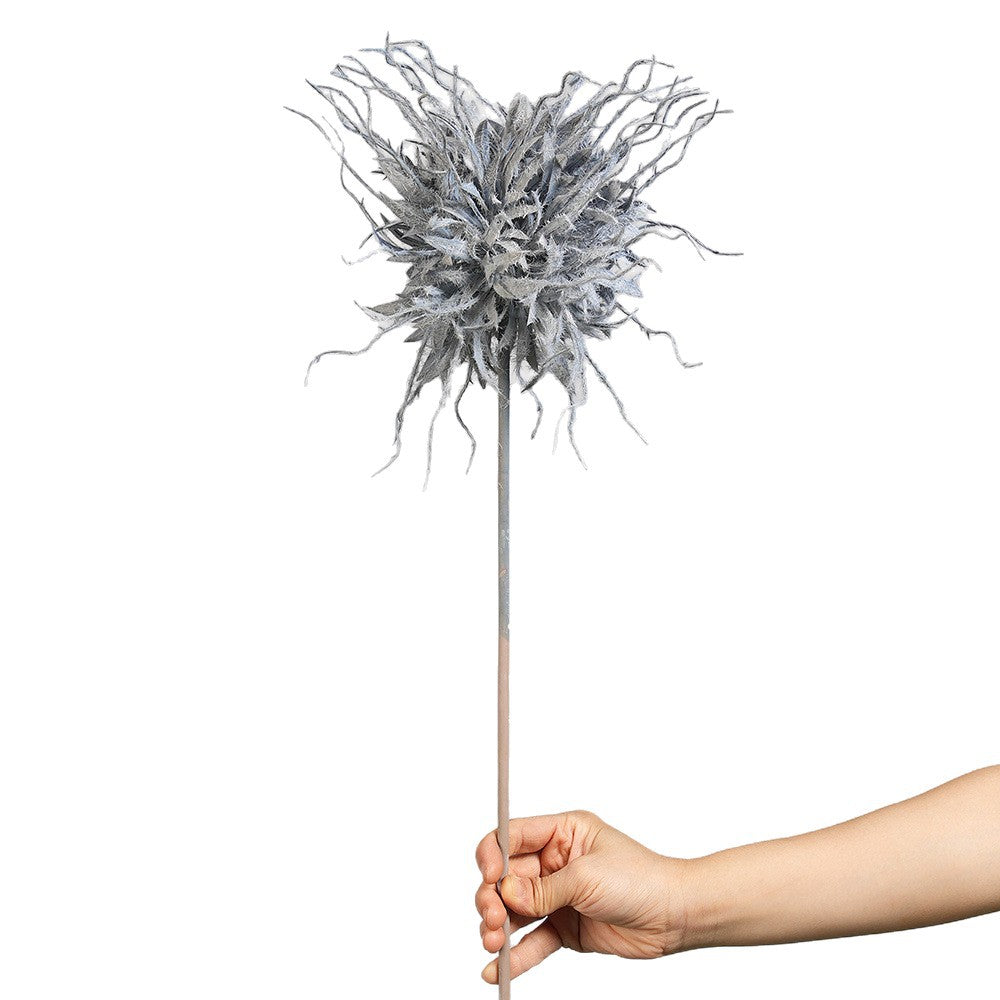 Fleur artificielle Boule Éclair, tige unique, 75 cm, tissu polyester, décoration intérieure/extérieure, mariage, événements