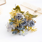 Bouquet de Roses Artificielles en Soie, 35 cm, Décoration d'Intérieur, Mariage, Événements, Cadeau