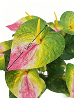 Plante artificielle Anthurium rouge, 57 cm, idéale pour décoration intérieure, mariages et espaces commerciaux