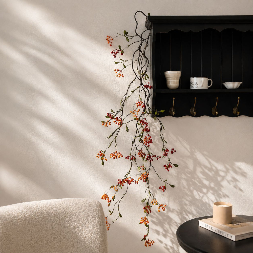 Guirlande de vigne artificielle en mousse, 130 cm, décoration murale élégante pour intérieur