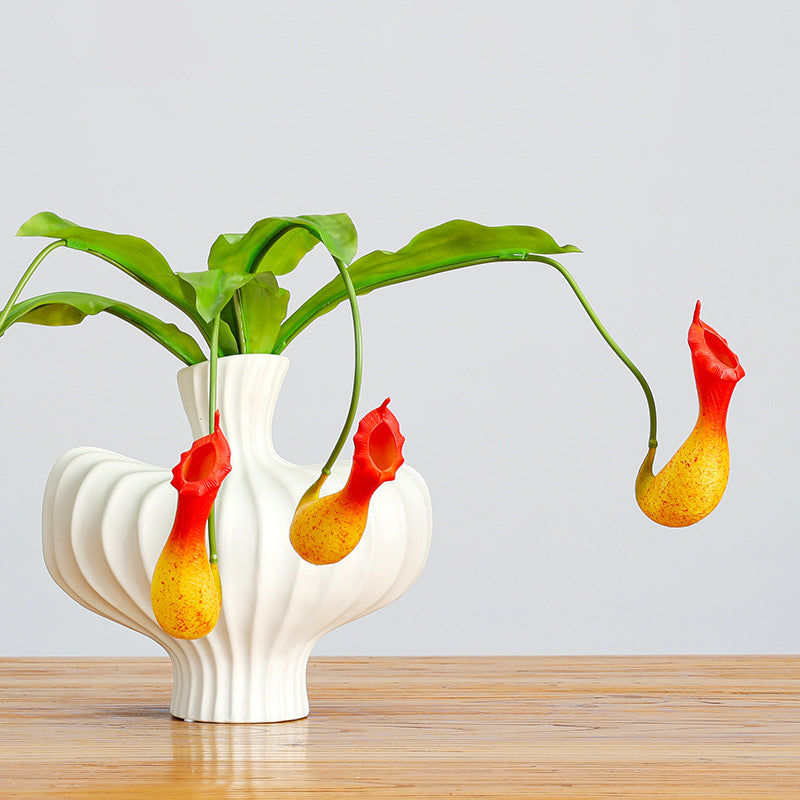 Plante Artificielle Suspendue, Nepenthes, 77 cm, Matériau Plastique, Décoration Intérieure