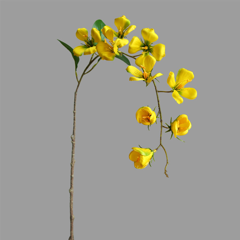 Branche de fleurs de cornouiller artificielles en soie, 85 cm, décoration élégante pour maison, mariage ou boutique, 9 fleurs par tige