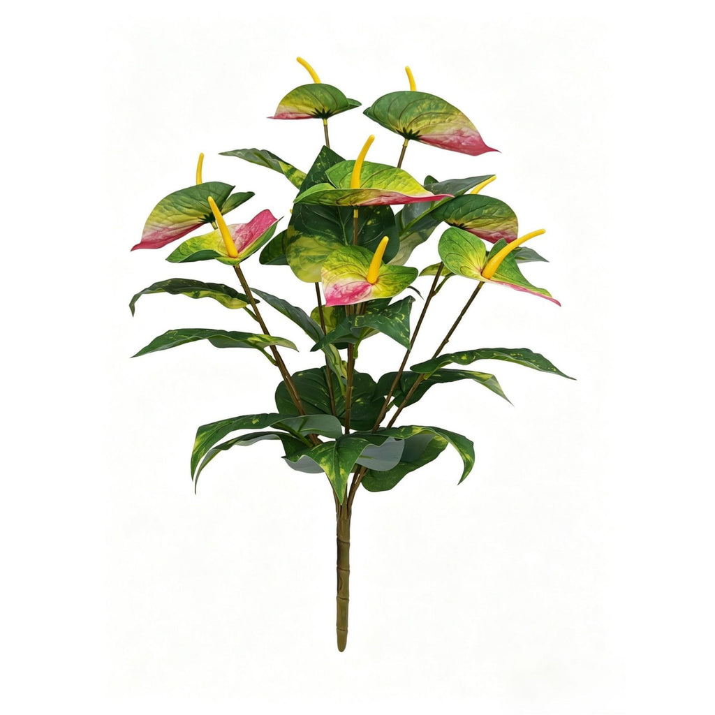 Plante artificielle Anthurium rouge, 57 cm, idéale pour décoration intérieure, mariages et espaces commerciaux