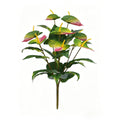 Plante artificielle Anthurium rouge, 57 cm, idéale pour décoration intérieure, mariages et espaces commerciaux