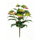 Plante artificielle Anthurium rouge, 57 cm, idéale pour décoration intérieure, mariages et espaces commerciaux