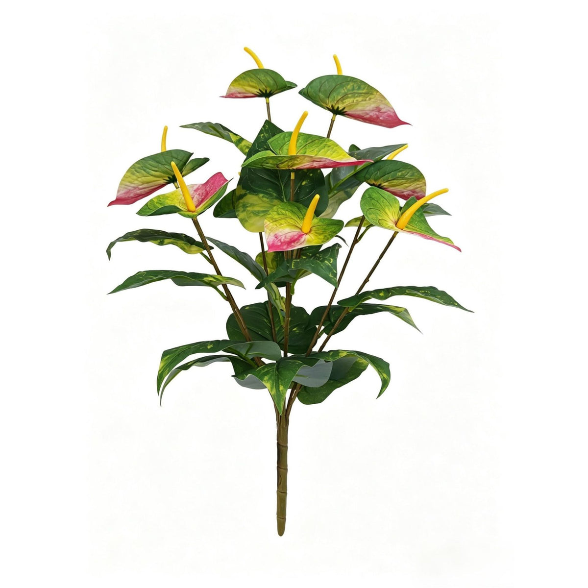 Plante artificielle Anthurium rouge, 57 cm, idéale pour décoration intérieure, mariages et espaces commerciaux