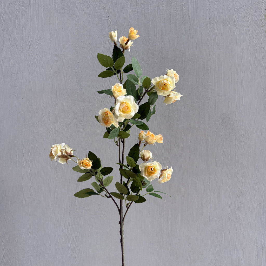 Bouquet de roses miniatures artificielles en soie, 18 fleurs, 64 cm, décoration élégante salon table mariage