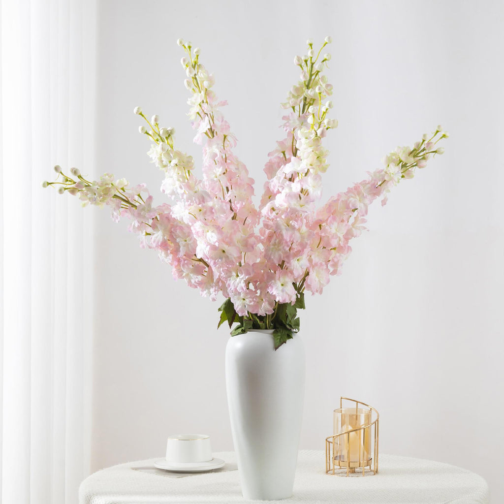 Fleur artificielle Delphinium, 115 cm, style moderne, tissu en polyester, idéal pour mariages et décoration intérieure