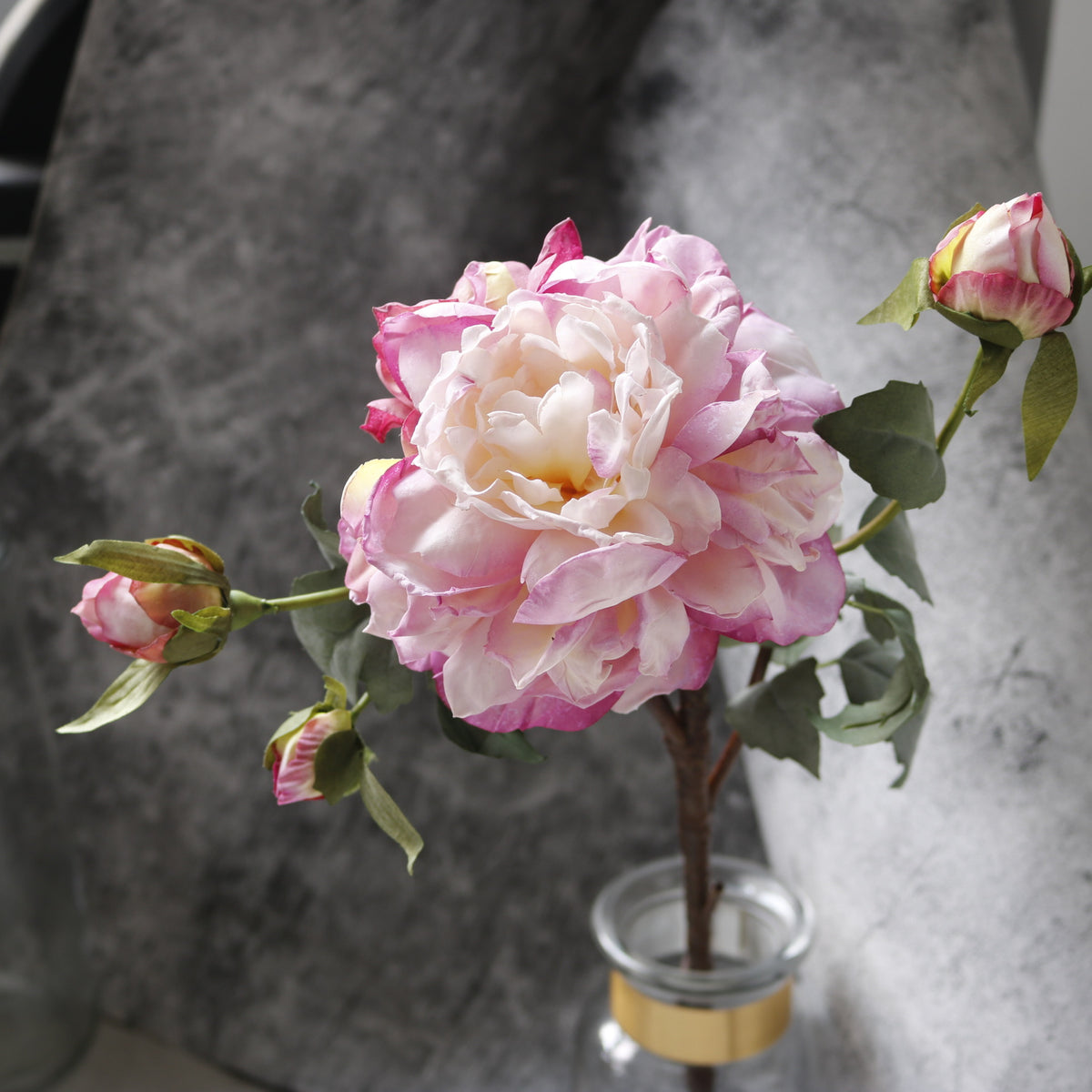 Magnifique pivoine artificielle en soie, bouquet élégant de 62 cm pour mariage, décoration de table et intérieur, style bohème chic