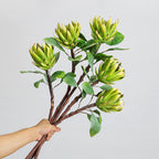 Fleur artificielle haut de gamme Protéa royale d'Afrique du Sud, tige unique de 63 cm, décoration intérieure et mariage