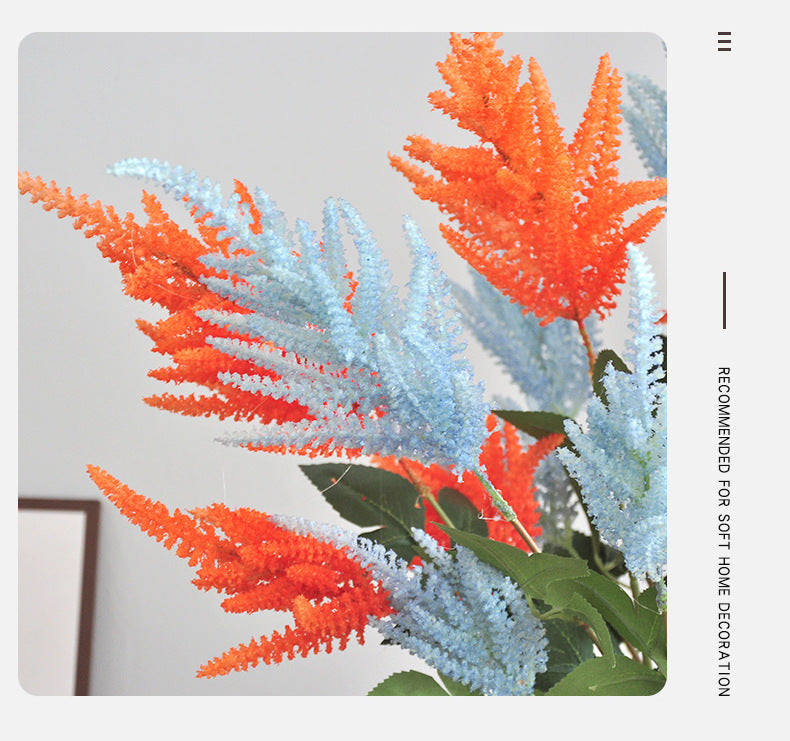 Fleur artificielle Astilbe, tige unique avec 3 fleurs, 103 cm, décoration intérieure élégante