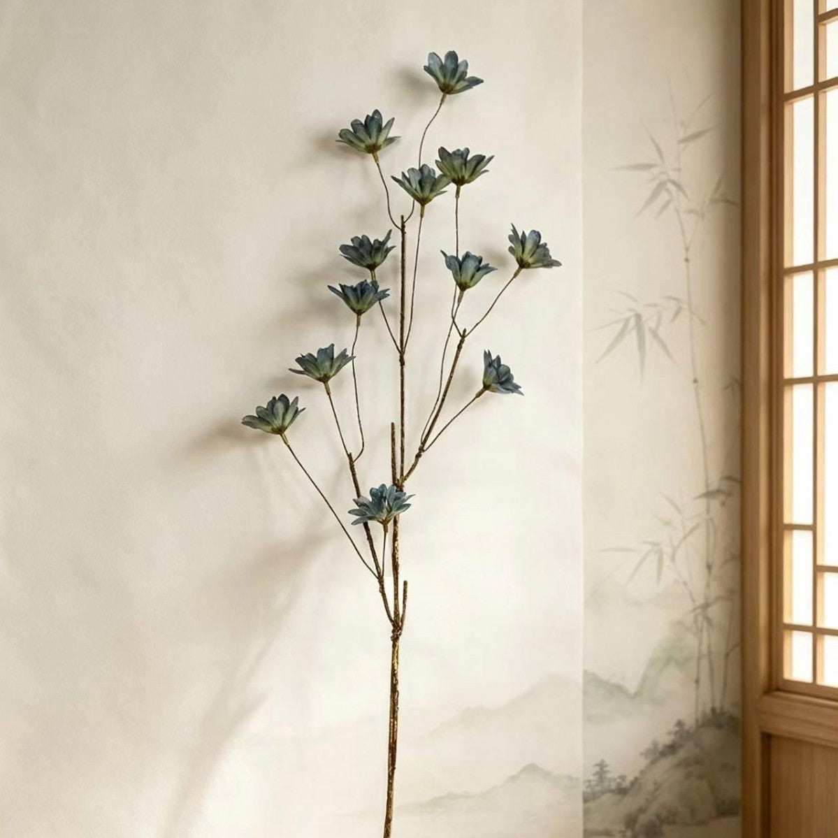Bouquet artificiel de delphinium en soie, 12 fleurs, 49 cm, décoration élégante pour mariage, intérieur, commerce