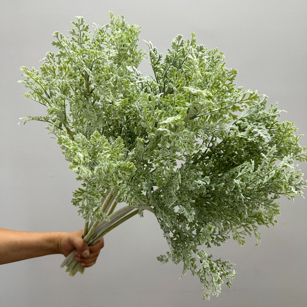Branche de cinéraire argentée artificielle, 60 cm, décoration intérieure et extérieure
