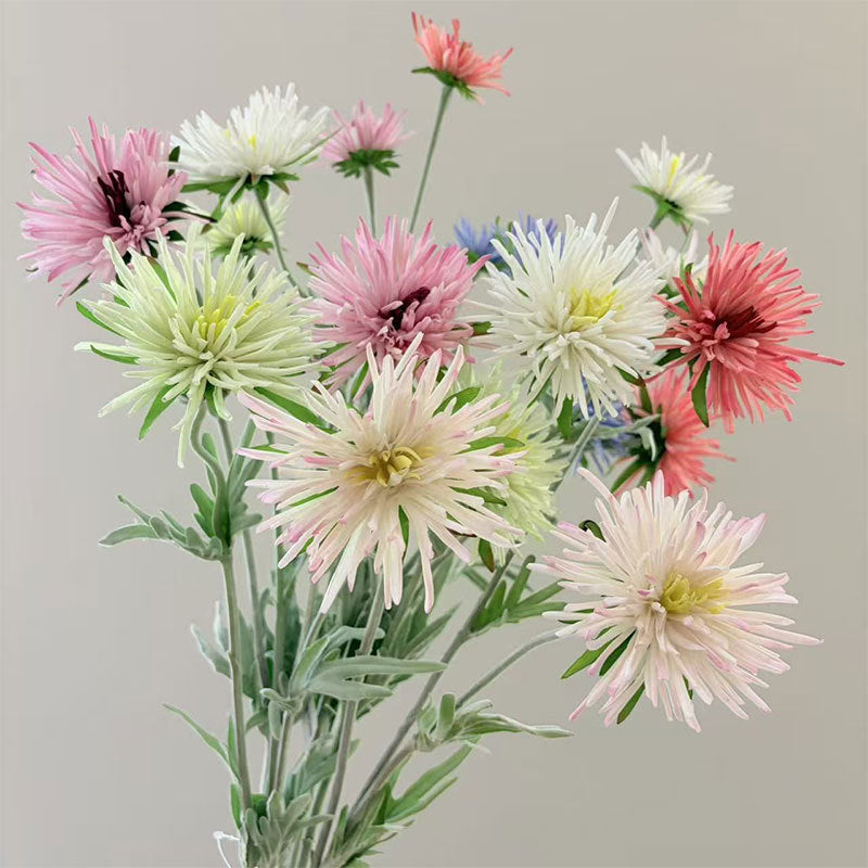 Fleur Artificielle Marguerite en Soie Polyester, Tige Unique avec 3 Fleurs, 73 cm, pour Décoration Intérieure