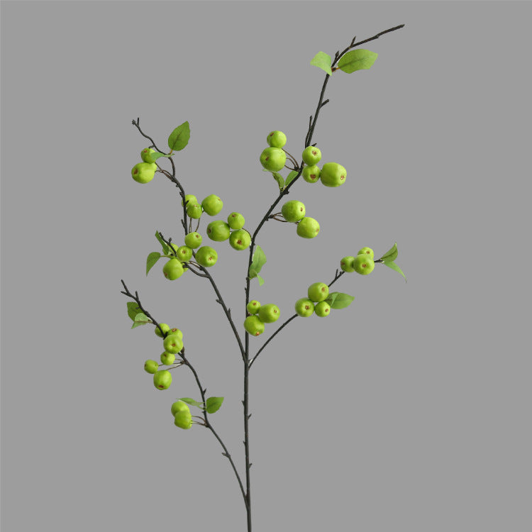 Fausse branche de pommes décoratives, 36 fruits, 105 cm, tissu soie artificielle, décoration intérieure élégante