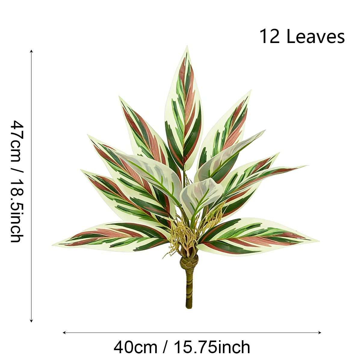 Plante Artificielle Croton, 40 cm, Plastique, Décoration Intérieure, Mariage, Bureau