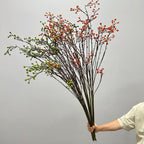 Branche artificielle de baies rouges, 140 cm, décoration intérieure et extérieure, style champêtre