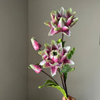 Fleur artificielle chic, tige unique avec 2 fleurs d'Artichaut et d'Ananas, 67 cm, pour mariage et décoration intérieure
