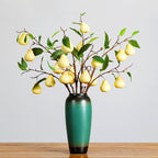 Branche décorative en mousse avec poires en faux fruits, 98 cm, décoration d'intérieur élégante, pour maison, hôtel ou mariage