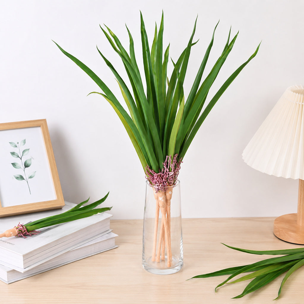 Bouquet de feuilles d'orchidée Cymbidium artificiel de 42 cm, décoration florale pour mariage et intérieur
