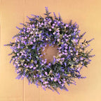 Couronne artificielle de gypsophile et lavande, 30 cm, décoration intérieure, mariage, bureau