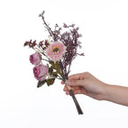 Bouquet de fleurs artificielles rétro 32 cm, roses, marguerites et hortensias en soie, décoration intérieure, mariage, maison de campagne