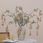 Fleur artificielle longue tige à baies de style moderne, décoration intérieure et extérieure, 116 cm
