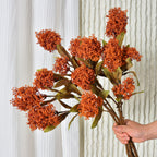 Tige unique d'arum antique en plastique, 3 fleurs, 58 cm, décoration int/ext pour mariage, commerce, maison